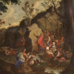 Religious painting from the 18th century Moses Drawing Water from the Rock - 3913970