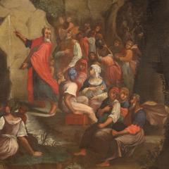 Religious painting from the 18th century Moses Drawing Water from the Rock - 3913974