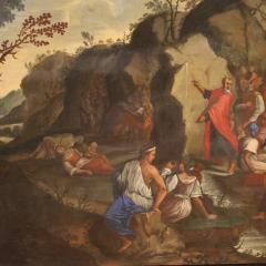 Religious painting from the 18th century Moses Drawing Water from the Rock - 3913977