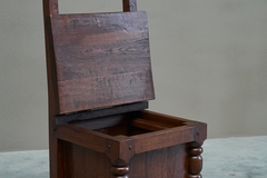 Remarkable Medieval Revival Accent Chair in Solid Oak Europe Mid 20th Century - 4803210
