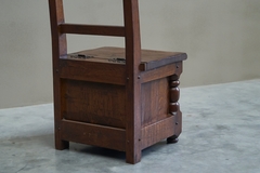 Remarkable Medieval Revival Accent Chair in Solid Oak Europe Mid 20th Century - 4803228
