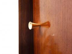 Remarkable Pair of Italian Midcentury Walnut and Brass Nightstands from 1950 - 4067428