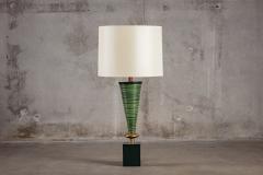 Rembrandt Lamp Company GREEN GLAZED CONICAL LAMP - 1018362