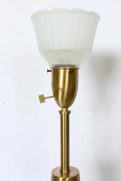 Rembrandt Lamp Company Pair Rembrandt Lighting Co Parzinger Style Brass Candlestick Torch Table Lamps - 3029727