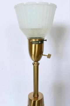 Rembrandt Lamp Company Pair Rembrandt Lighting Co Parzinger Style Brass Candlestick Torch Table Lamps - 3029738
