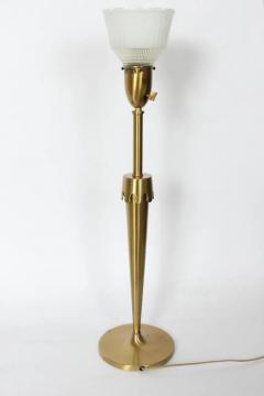 Rembrandt Lamp Company Pair Rembrandt Lighting Co Parzinger Style Brass Candlestick Torch Table Lamps - 3029744