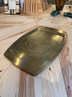 Remo Bombarieri Engraved Brass Tray - 4819653