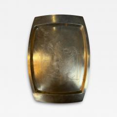 Remo Bombarieri Engraved Brass Tray - 4819683
