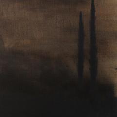 Remy Allamand CYPRESS I PEREGRINATION Original painting on natural linen - 4307600