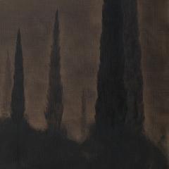 Remy Allamand CYPRESS II PEREGRINATION Original painting on natural linen - 4307591