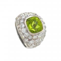 Ren Boivin Ren Boivin Art Deco Platinum Peridot and Diamond Ring - 263251