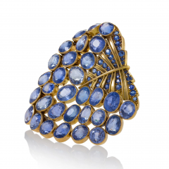 Ren Boivin Ren Boivin Sapphire Feuille Brooch - 2623712