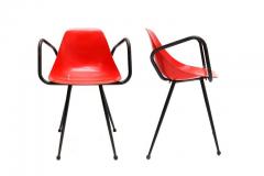 Ren Cailette Set of Eight Rene Cailette Fiberglass Side Chairs - 436765