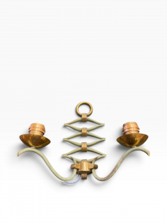 Ren Drouet 1940s bronze sconces by Ren Drouet - 4811351