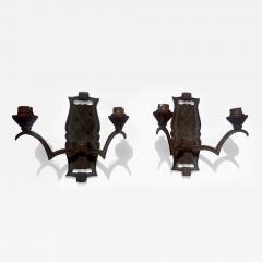 Ren Drouet 1940s bronze sconces in the style of Ren Drouet - 3993451