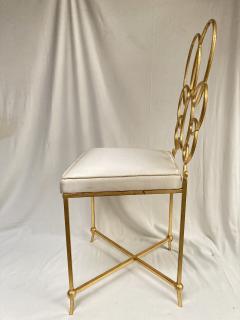 Ren Drouet Pair of 1940s gilt iron chairs by Ren Drouet - 3717466