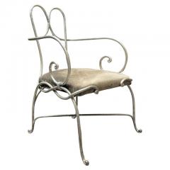 Ren Drouet Ren Drouet Wrought Iron Armchair circa 1940 - 3934942