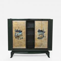 Ren Drouet Ren Drouet and Pierre Adrien Ekman Art deco lacquered cabinet 1938 - 2724624