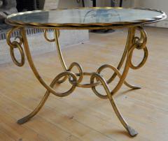 Ren Drouet Rene Drouet Gold Leaf Wrought Iron Coffee Table - 469010