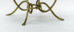 Ren Drouet Rene Drouet gold leaf wrought iron round coffee table - 829173