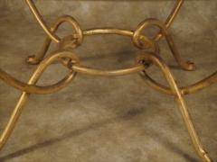 Ren Drouet Rene Drouet large round gilt iron coffee table - 3128092