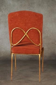 Ren Drouet Rene Drouet pair of gilt iron side chairs - 4790921