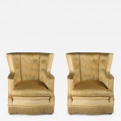 Ren Drouet Rene Drouet pair of small scale club slipper chairs - 3323151