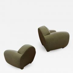 Ren Drouet Rene Drouet rarest documented roundish pair of comfy club chairs - 2326396
