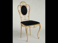 Ren Drouet Rene Drouet set of 4 gilt iron dining chairs - 3140402