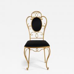 Ren Drouet Rene Drouet set of 4 gilt iron dining chairs - 3143676