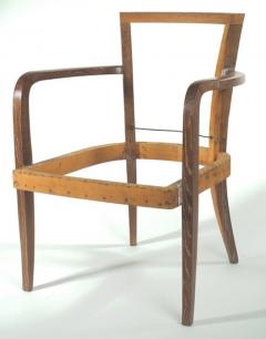 Ren Drouet Rene Drouet two pairs of cerused oak armchairs - 3316471