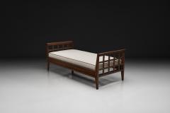Ren Gabriel Daybed with Oak Cross Braced Frame by Ren Gabriel France ca 1945 - 4710899