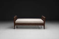 Ren Gabriel Daybed with Oak Cross Braced Frame by Ren Gabriel France ca 1945 - 4710914