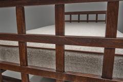 Ren Gabriel Daybed with Oak Cross Braced Frame by Ren Gabriel France ca 1945 - 4713457