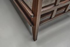 Ren Gabriel Daybed with Oak Cross Braced Frame by Ren Gabriel France ca 1945 - 4713458