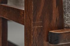 Ren Gabriel Daybed with Oak Cross Braced Frame by Ren Gabriel France ca 1945 - 4713459