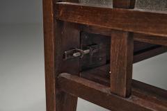 Ren Gabriel Daybed with Oak Cross Braced Frame by Ren Gabriel France ca 1945 - 4713460