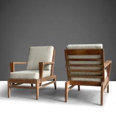 Ren Gabriel Iconic Pair of Rene Gabriel Mid 20th Century Oak Lounge Chairs - 2115889