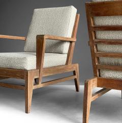 Ren Gabriel Iconic Pair of Rene Gabriel Mid 20th Century Oak Lounge Chairs - 2115891