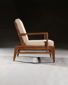 Ren Gabriel Iconic Pair of Rene Gabriel Mid 20th Century Oak Lounge Chairs - 2115894