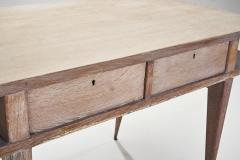 Ren Gabriel Limed Oak Desk in the Manner of Ren Gabriel France 1940s - 3734177