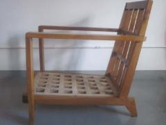 Ren Gabriel Pair of Grid Back Lounge Chairs by Rene Gabriel Paris 1947 - 1861233