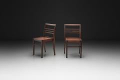 Ren Gabriel Pair of Model 103 Oak Side Chairs by Ren Gabriel France 1940s - 4691588