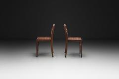 Ren Gabriel Pair of Model 103 Oak Side Chairs by Ren Gabriel France 1940s - 4691632