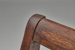 Ren Gabriel Pair of Model 103 Oak Side Chairs by Ren Gabriel France 1940s - 4696114