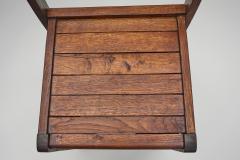 Ren Gabriel Pair of Model 103 Oak Side Chairs by Ren Gabriel France 1940s - 4696116