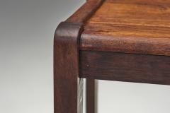 Ren Gabriel Pair of Model 103 Oak Side Chairs by Ren Gabriel France 1940s - 4696117