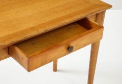 Ren Gabriel Ren Gabriel Oak Desk Side Table with Drawer France c 1945 - 2937867