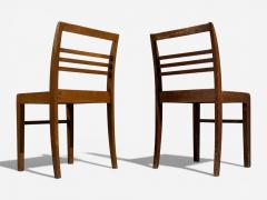 Ren Gabriel Rene Gabriel Reconstruction Era Dining Chairs Beech Wood France 1940s - 4470498