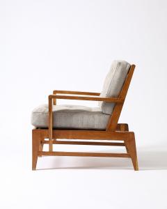 Ren Gabriel Restored and Newly Upholstered Oak Armchair by Rene Gabriel France c 1940 - 3666478